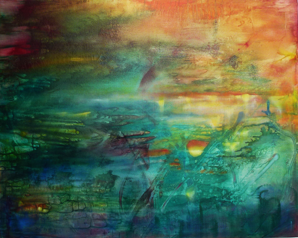Tempera, Pigmente, Öl-Lasur 80*100, o.T. 2016